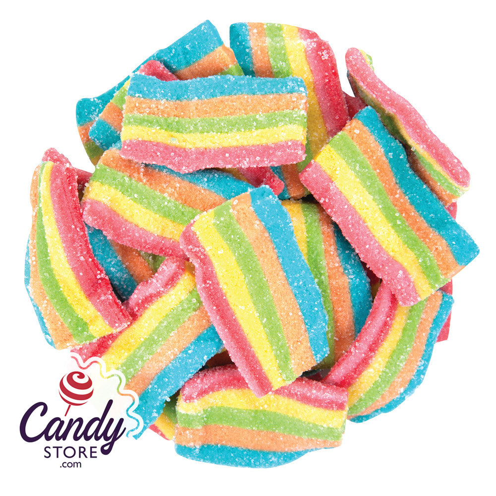 Sour Rainbow Belt Candy Bites Vidal 2.2lb Bulk