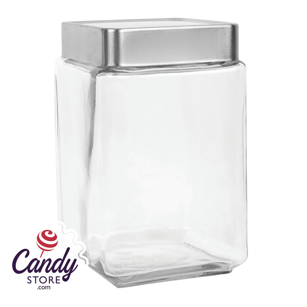 Stackable Display Jars w Metal Lids 6ct