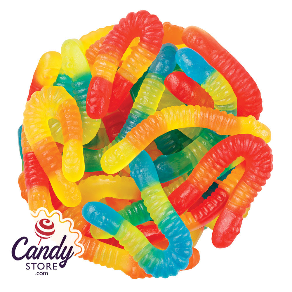 Mini Gummi Worms Sugar Free - 6.6lb - CandyStore.com