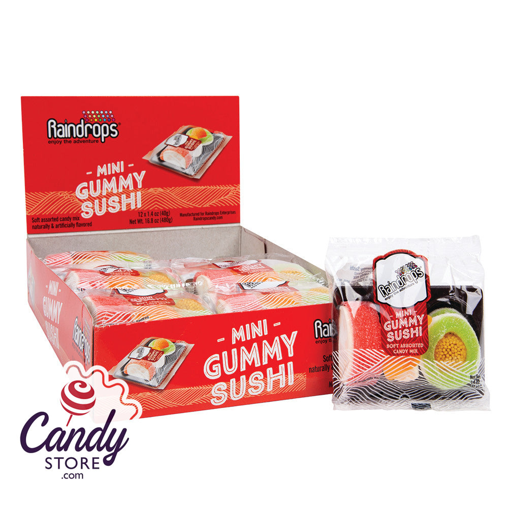 Raindrops Mini Sushi Gummi Candy 12ct, 699786
