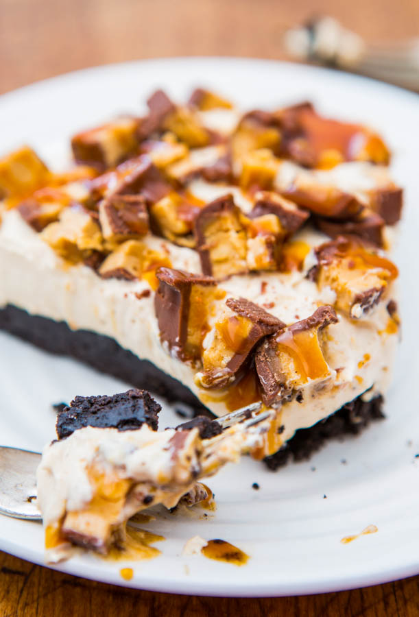 Deep-Dish Peanut Butter Snickers Pie with Salted Caramel