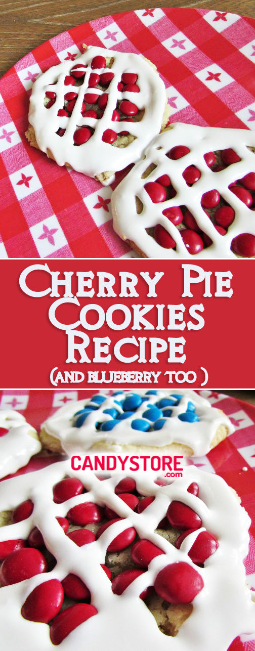 Cherry Pie Cookies recipe M&Ms