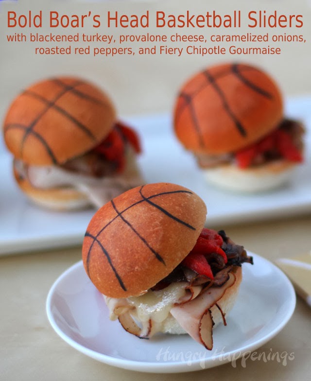 Basketball themed sandwiches