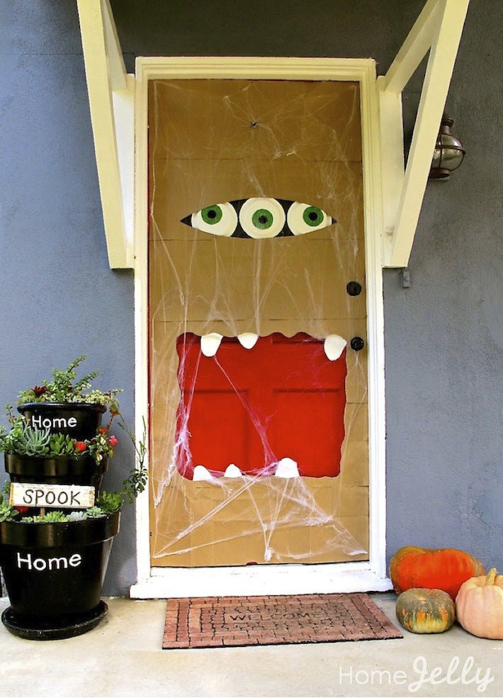 DIY Halloween Door Monster