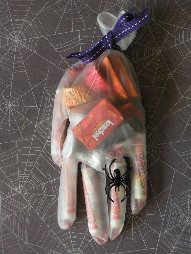 Zombie hand candy bag