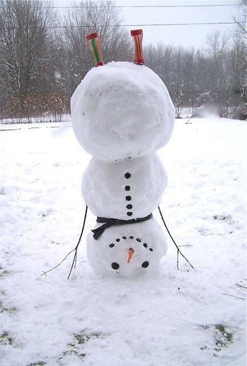 Upside down snowman