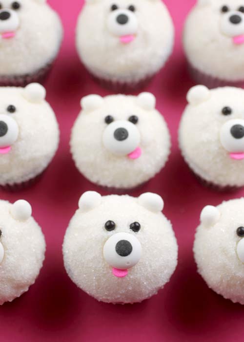 Polar bear cupcakes