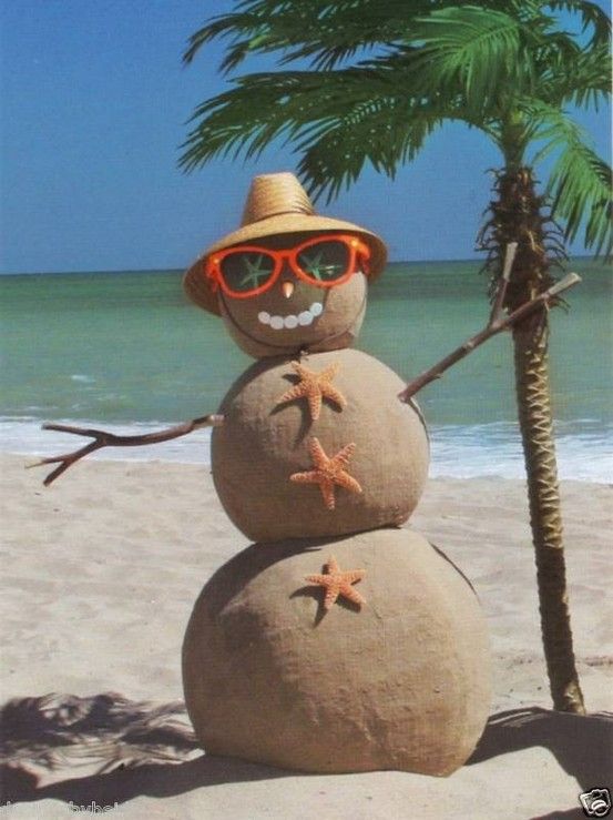 Sand snowman