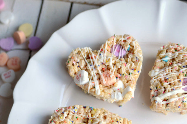 Conversation heart rice krispies