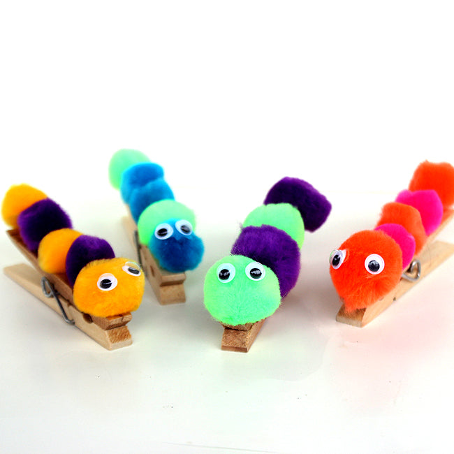 Caterpillar clothespins