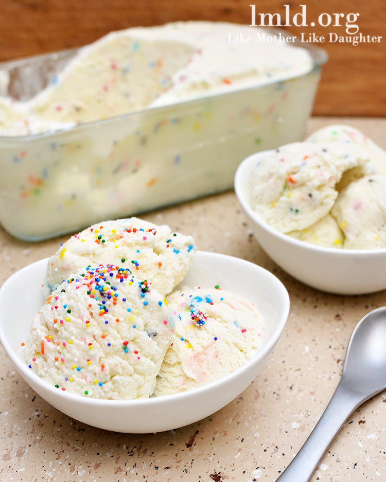 Cake batter ice cream
