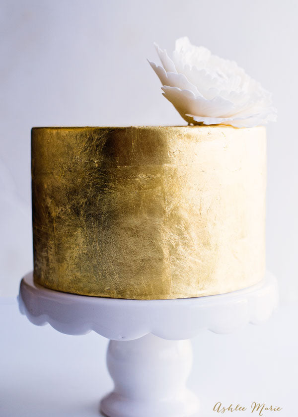 gold leaf cake