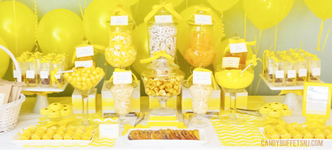 yellow candy buffet