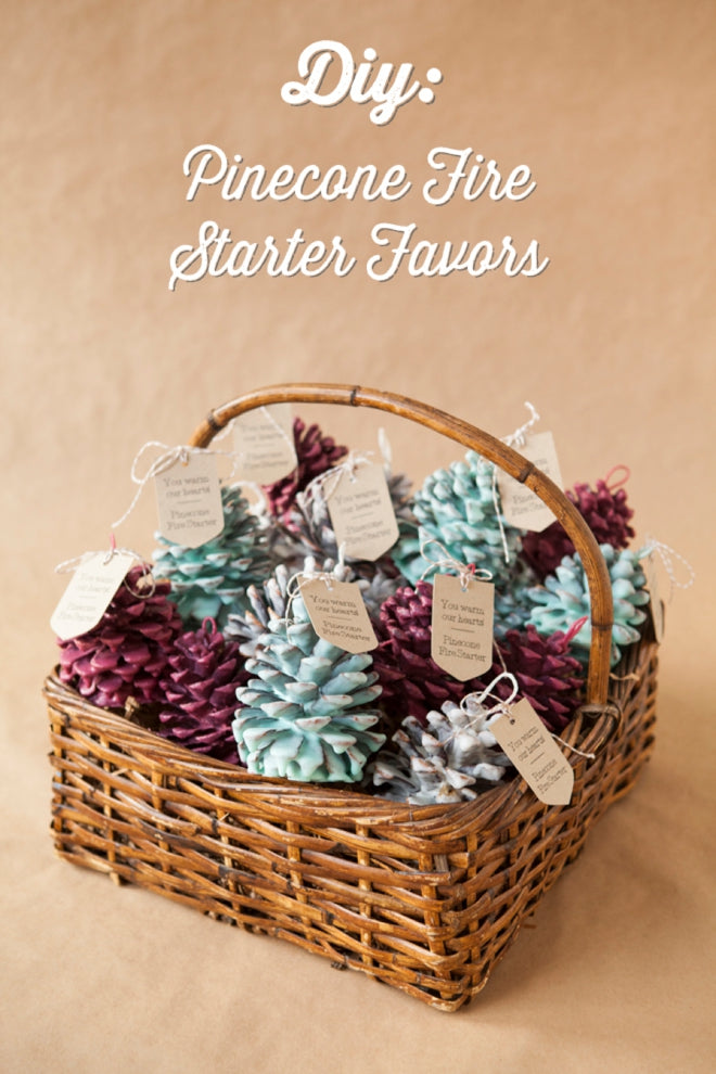 Pine cone wedding favors for winter brides