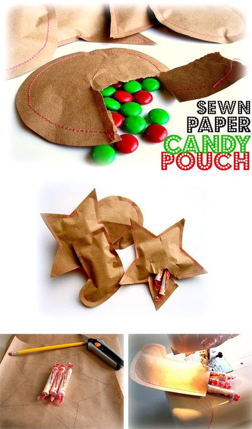 Christmas DIY candy pouch for stocking stuffers