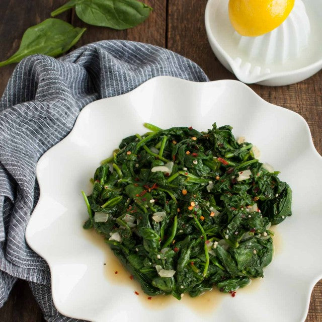Sautéed spinach substitute to stay skinny for Thanksgiving dinner