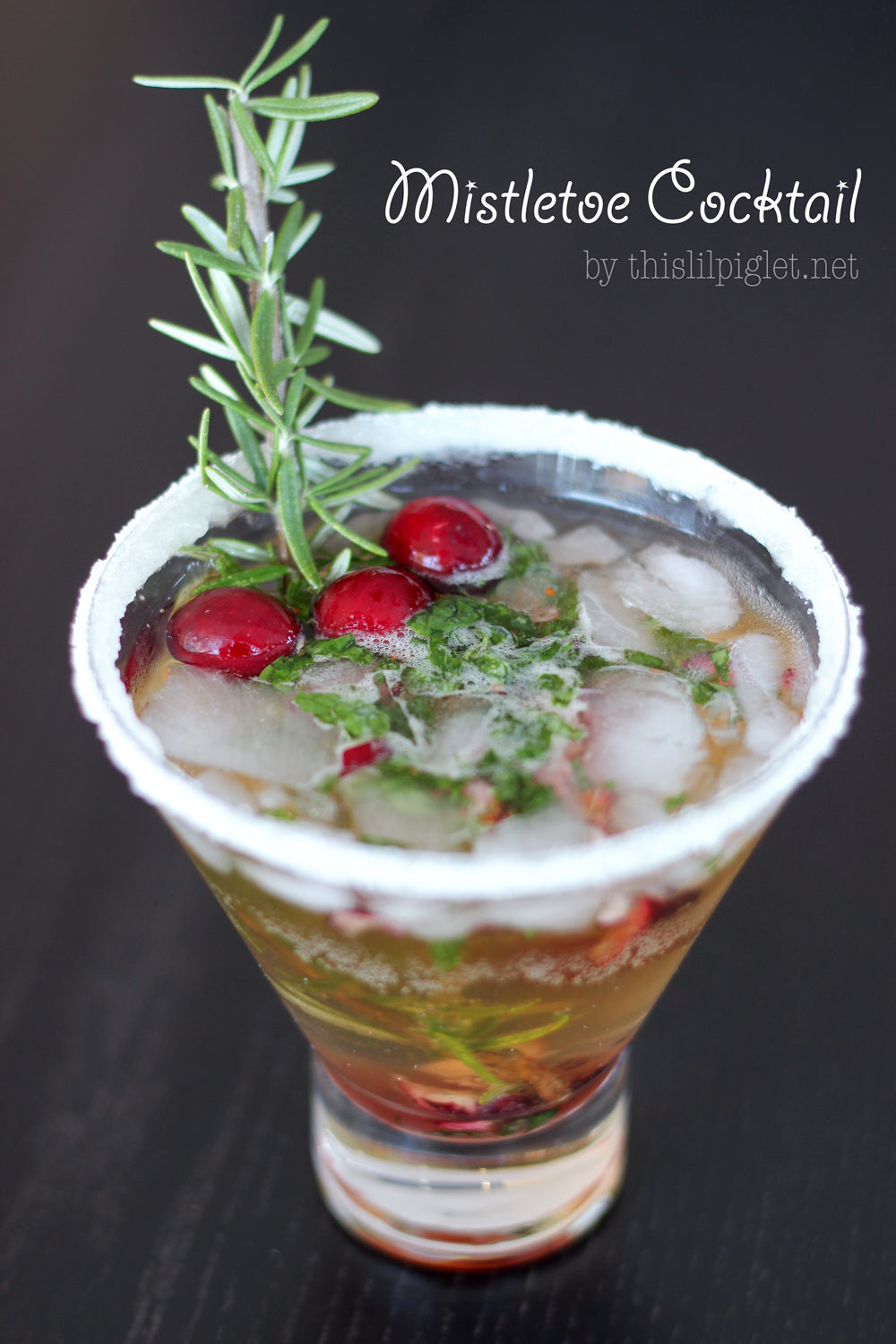 Christmas candy cocktail for hosting on the holidays