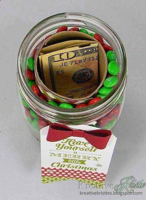 DIY Christmas candy gift with money