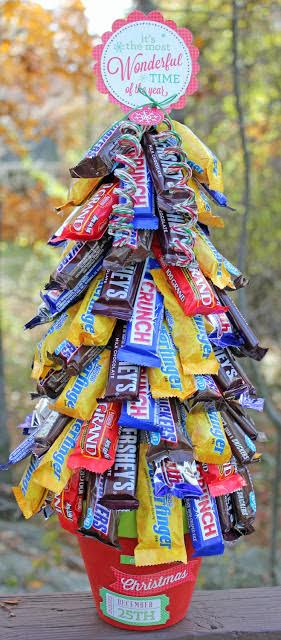 DIY Candy Christmas tree for coworker gifts