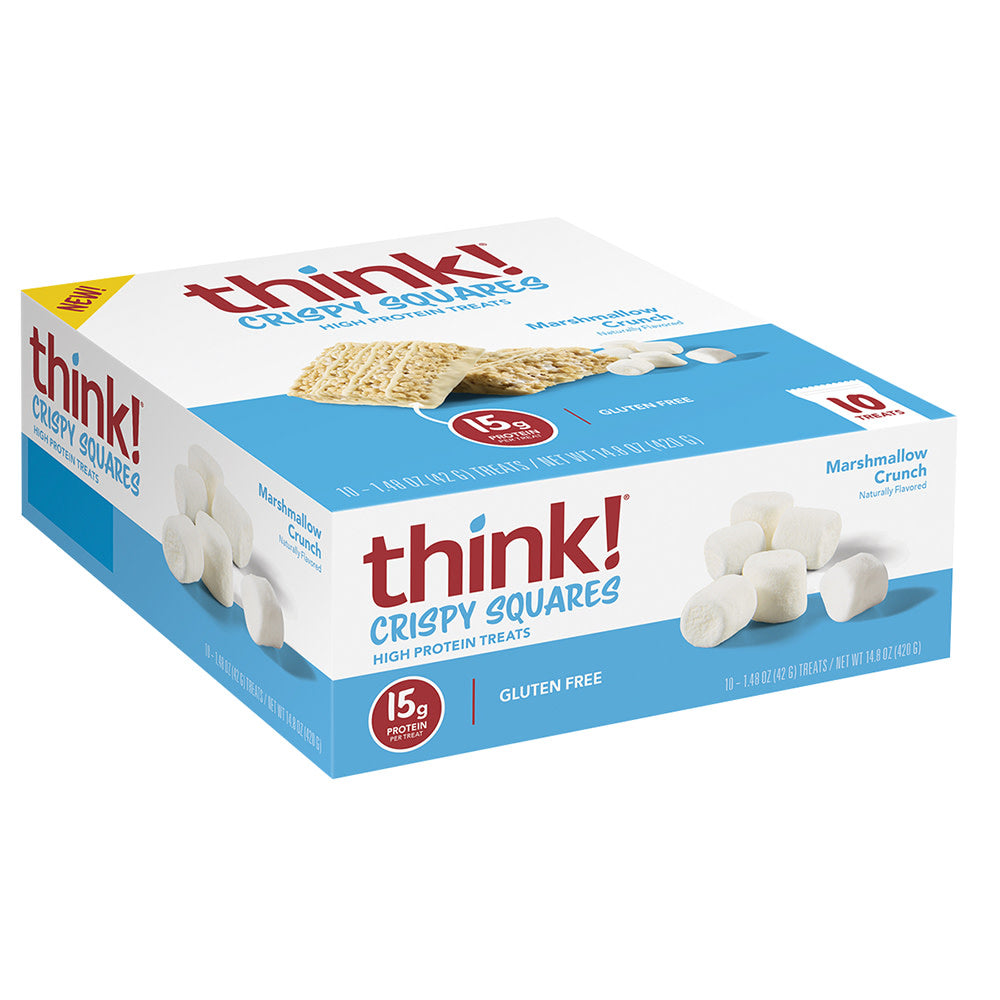 THINK! MARSHMALLOW CRUNCH CRISPY SQUARES 1.48 OZ BOX