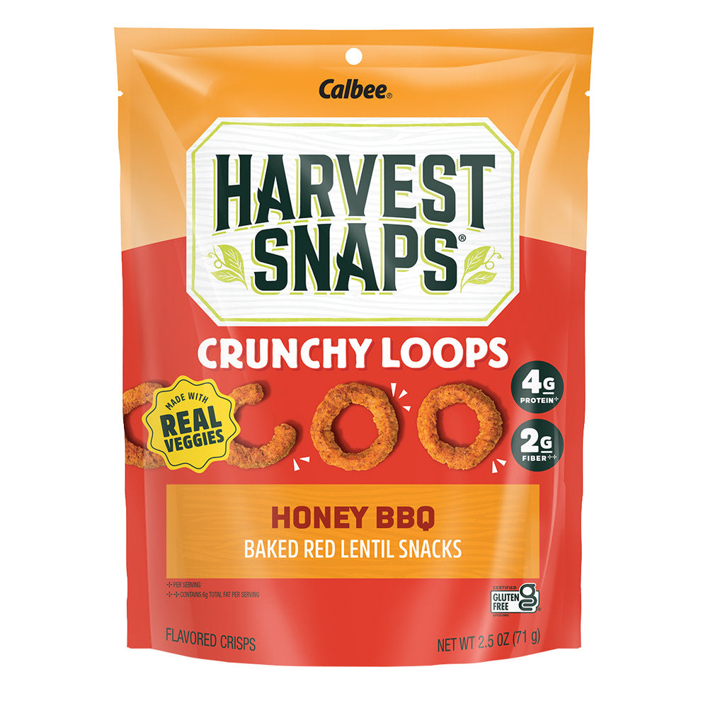 CALBEE - HARV SNAPS - CRUNCHY LOOPS HONY BARBECUE - 2.5OZ