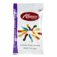 ALBANESE 12 FLAVOR MINI GUMMI WORMS 7.5 OZ PEG BAG *SF DC ONLY*
