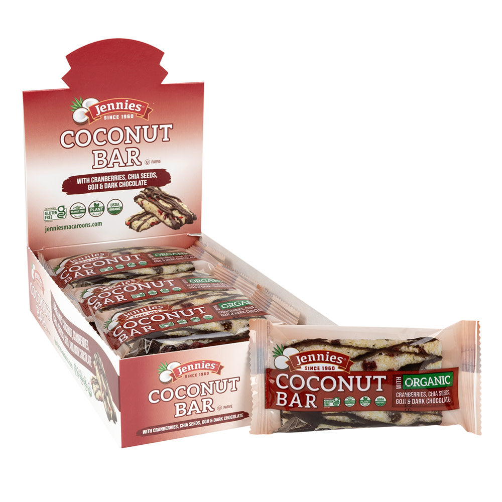 JENNIE'S - COCONUT BARS CRANBERRY - 1.5OZ