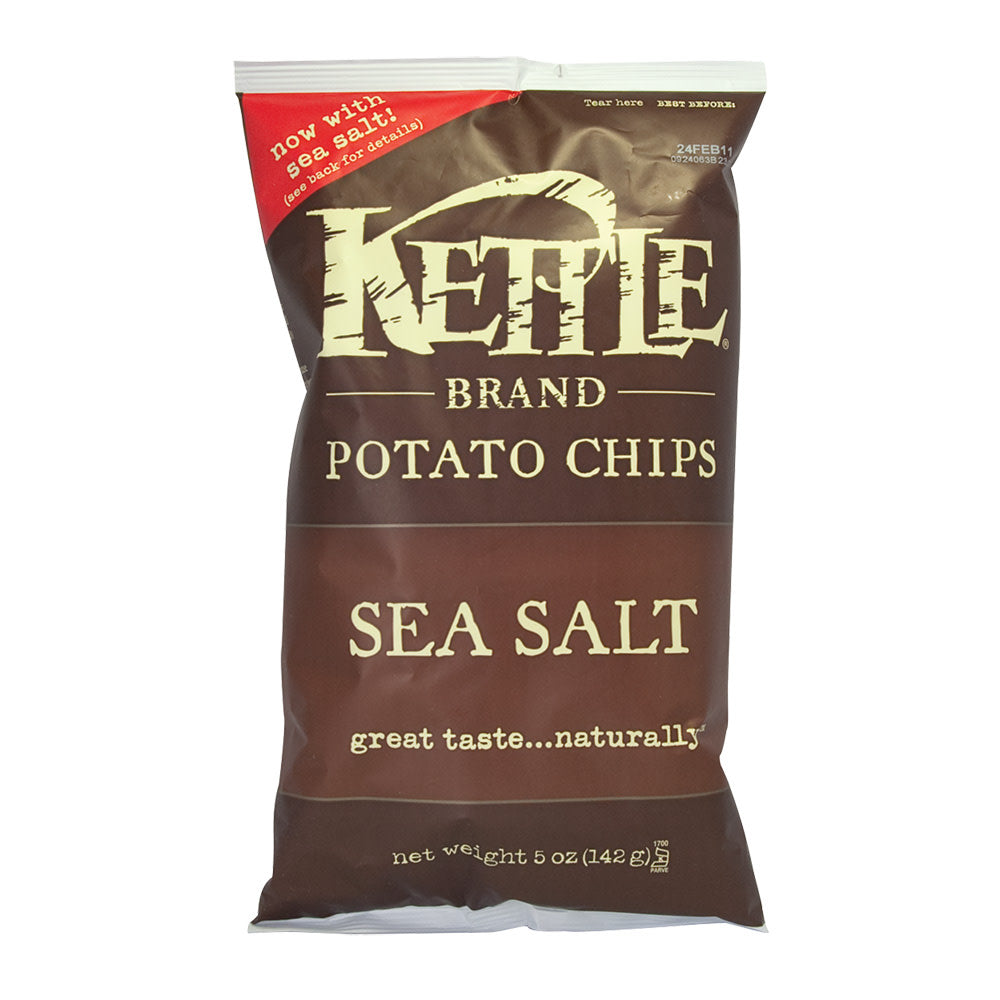 KETTLE SEA SALT POTATO CHIPS 5 OZ BAG