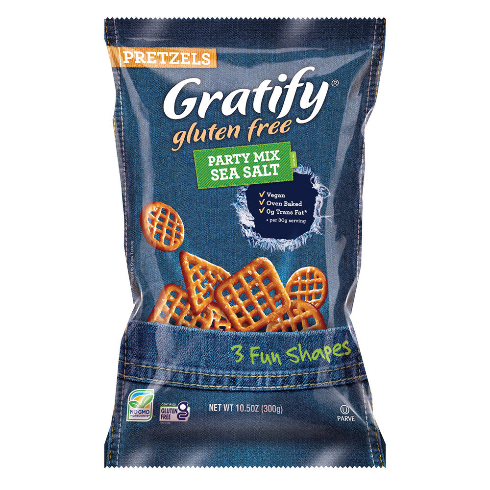 GRATIFY GLUTEN FREE PRETZEL PARTY MIX 10.5 OZ