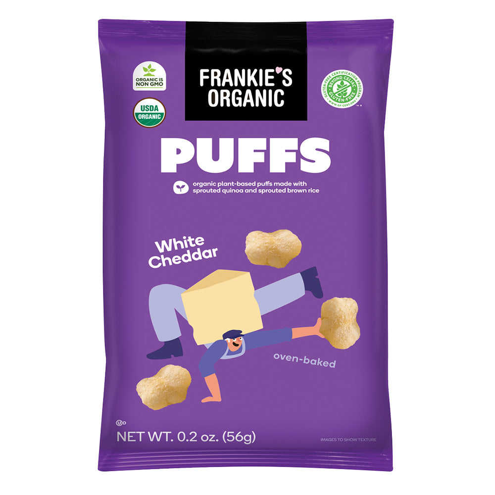 FRANKIE'S ORGANIC - PUFFS - WHITE CHEDDAR - 2OZ