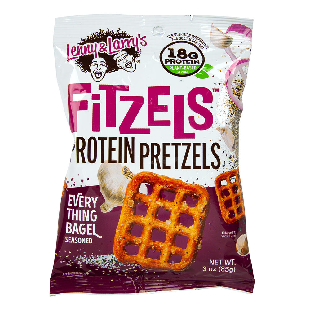 LENNY &amp; LARRY'S EVERYTHING BAGEL FITZELS PROTEIN PRETZELS 3 OZ BAG