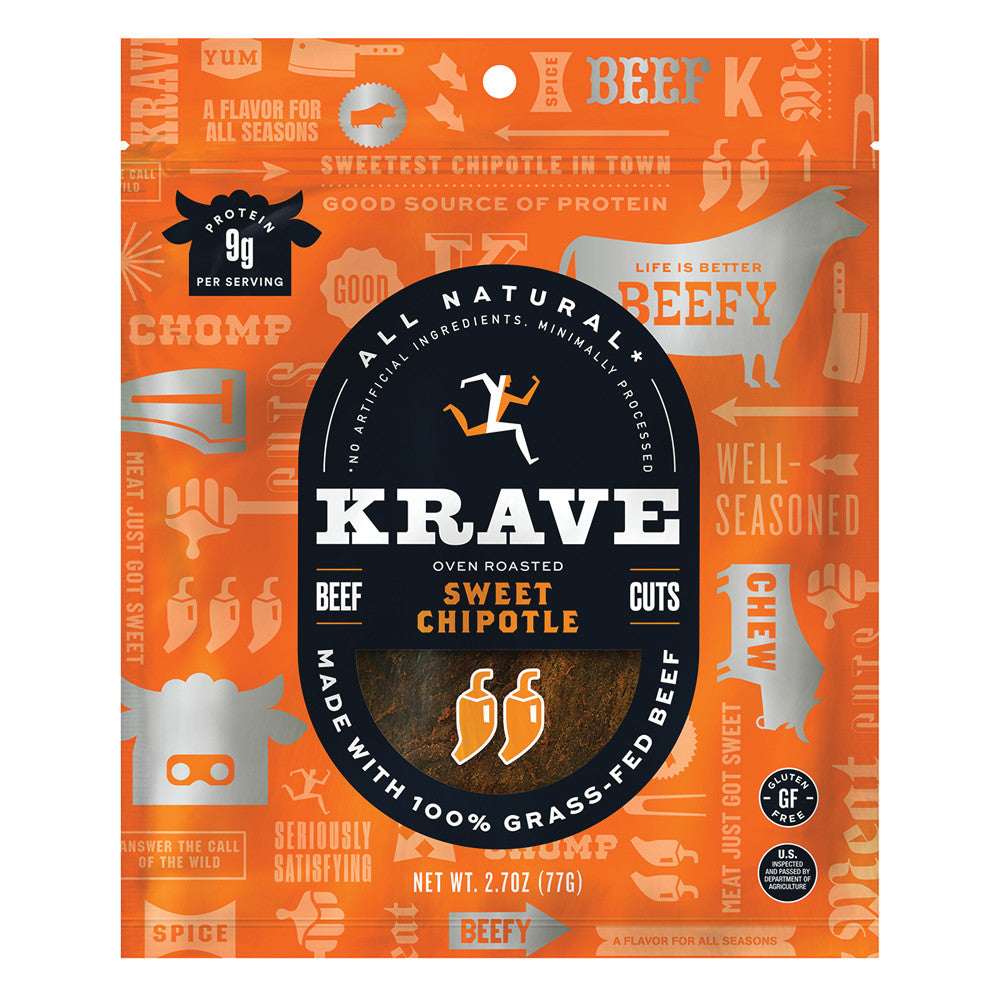 KRAVE SWEET CHIPOTLE BEEF JERKY 2.7 OZ BAG