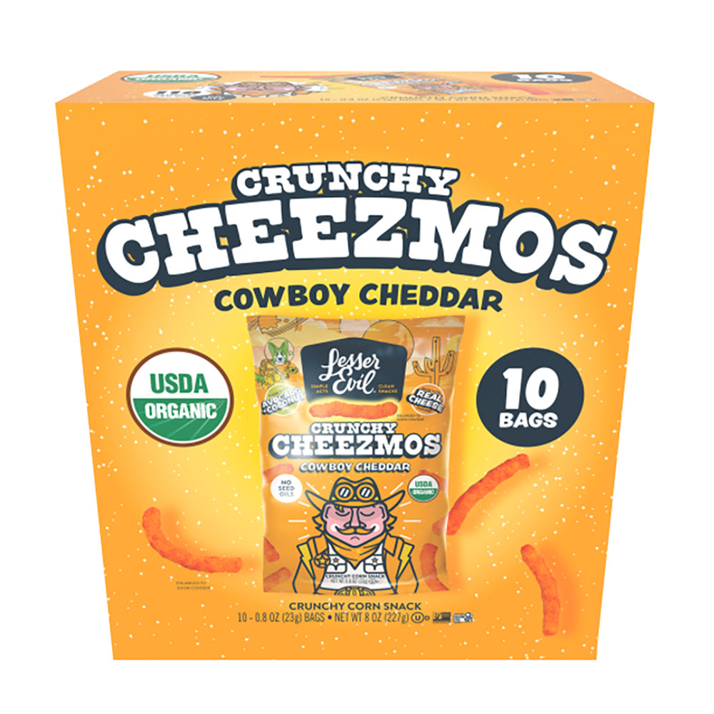 LESSER EVIL - CHEEZMOS COWB CHEDDAR MUL(10CT)8OZ - PK6