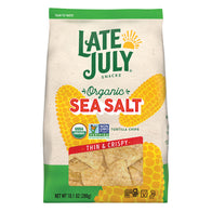 LATE JULY RESTAURANT STYLE SEA SALT TORTILLA CHIPS 10.1 OZ POUCH