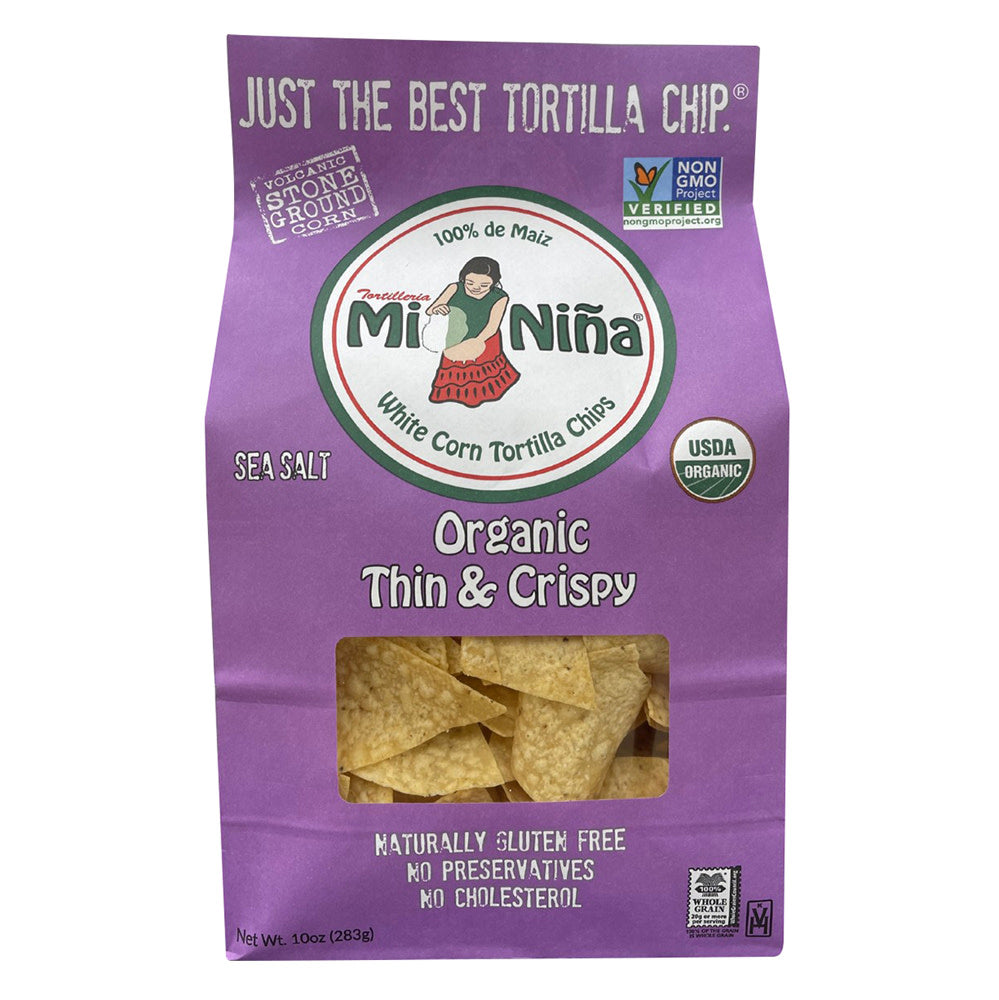 MI NINA THIN &amp; CRISPY TORTILLA CHIPS 10 OZ BAG