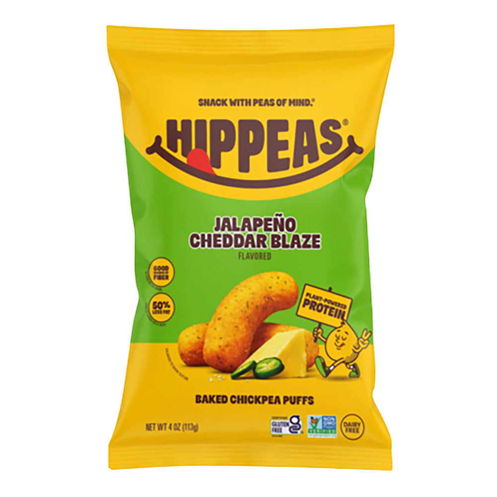 HIPPEAS - CHICKPEA PUFFS - JALAPENO CHEDDAR - 4OZ