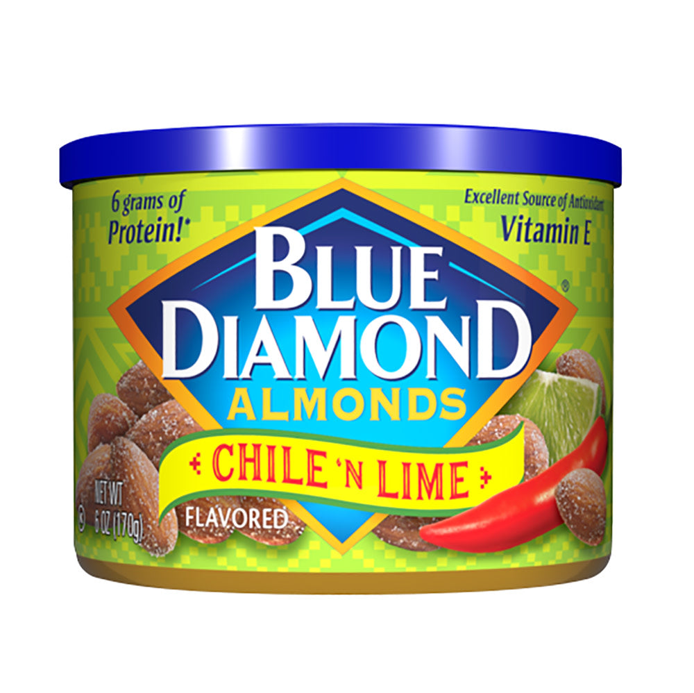 BLUE DIAMOND CHILE &lsquo;N LIME ALMONDS 6 OZ CAN