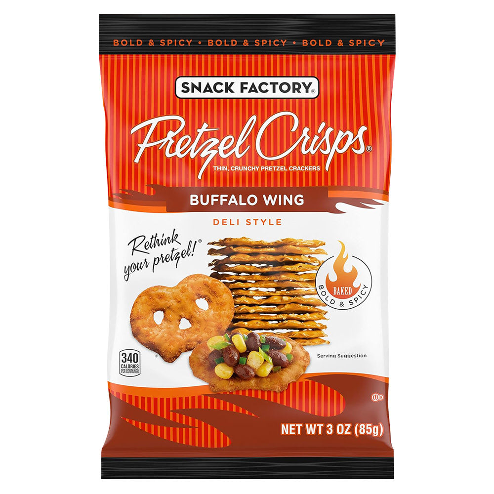 BUFFALO WING PRETZEL CRISPS 3 OZ BAG