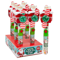 Christmas Light Up Santa Candy Fan - 18ct