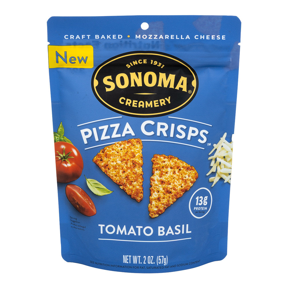 SONOMA CREAMERY TOMATO BASIL PIZZA CRISPS 2.25 OZ BAG