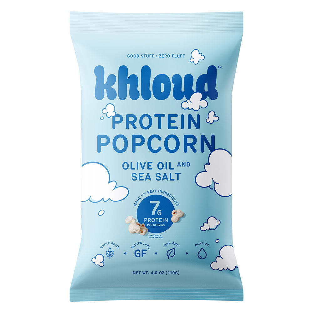 KHLOUD OLIVE OIL &amp; SEA SALT PROTEIN POPCORN 4 OZ BAG