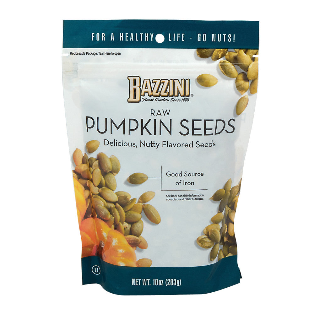 BAZZINI RAW PUMPKIN SEEDS 10 OZ POUCH