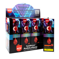 AMOS TASTYSOUNDS STRAWBERRY HIP HOP MUSIC AUDIO LOLLIPOP 0.42 OZ BOX