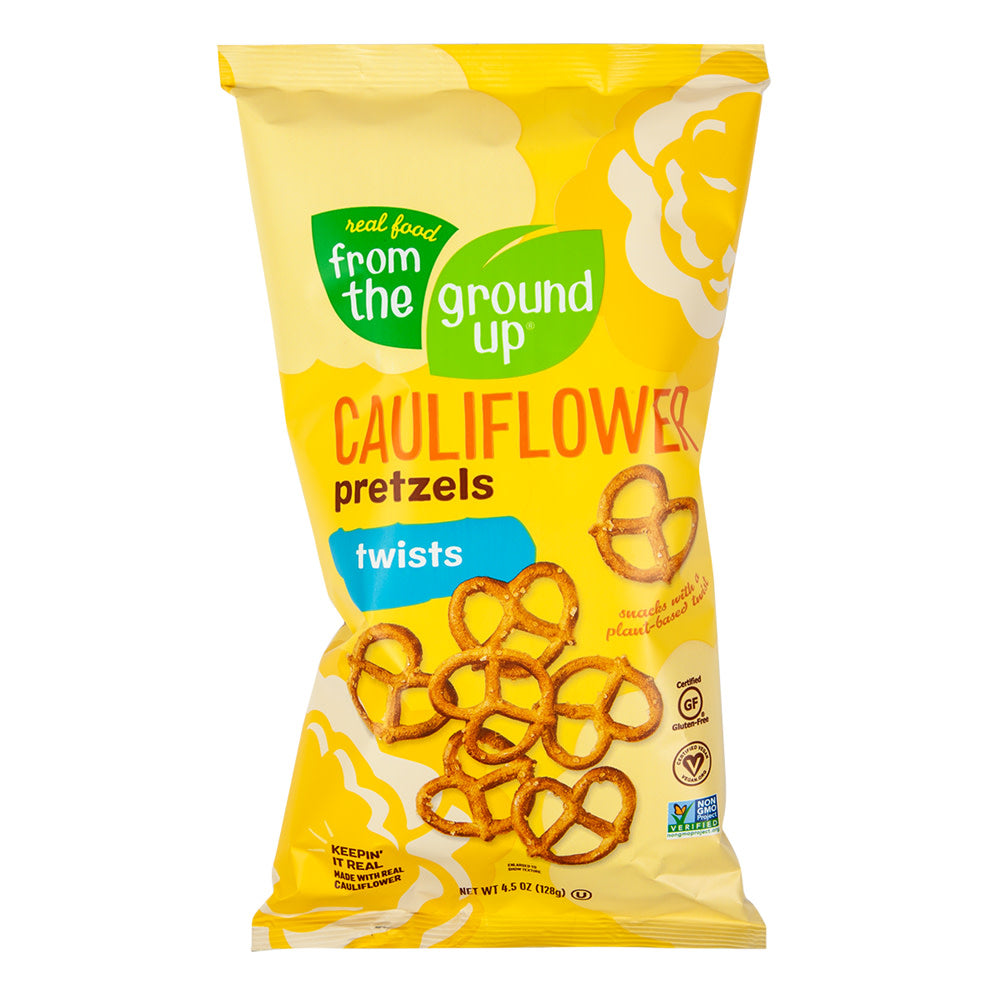 FROM THE GROUND UP CAULIFLOWER SEA SALT PRETZEL TWISTS 4.5 OZ BAG