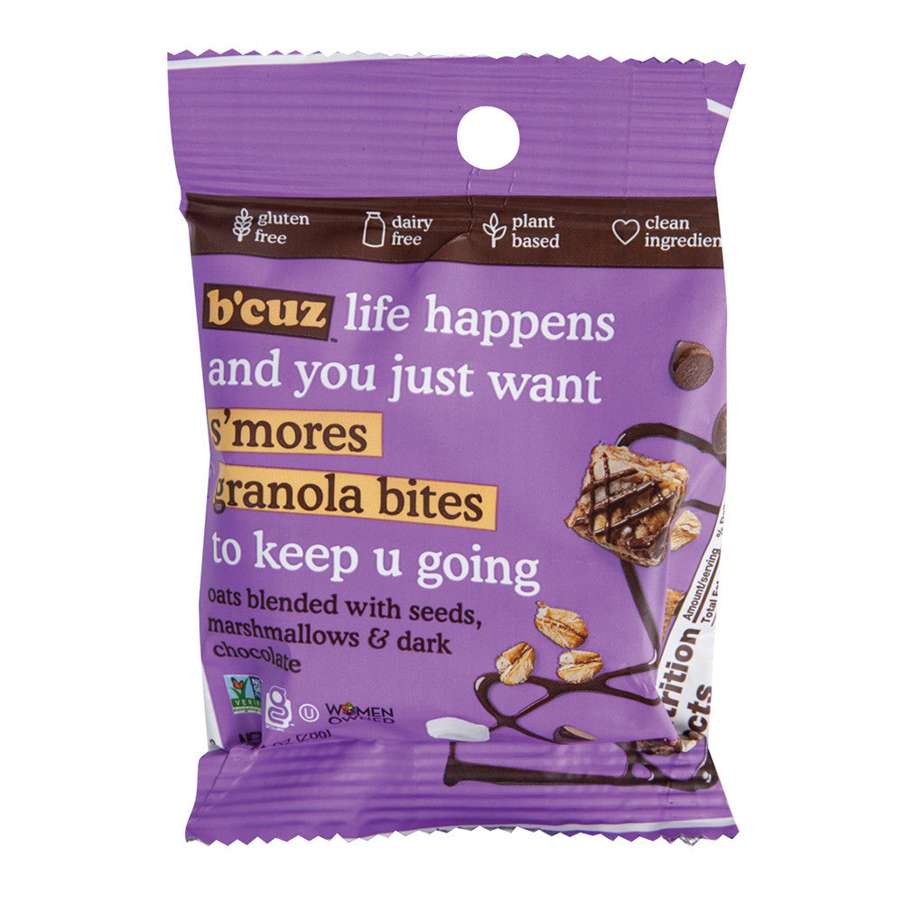 B'CUZ S'MORES GRANOLA BITES 1 OZ PEG BAG