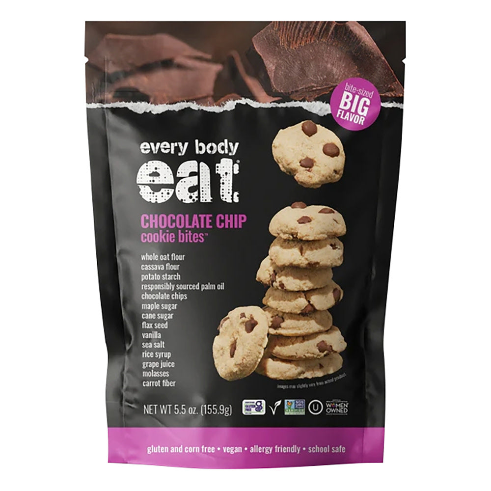 EVERY BODY EAT CHOCOLATE CHIP COOKIE BITES 5.5 OZ BAG