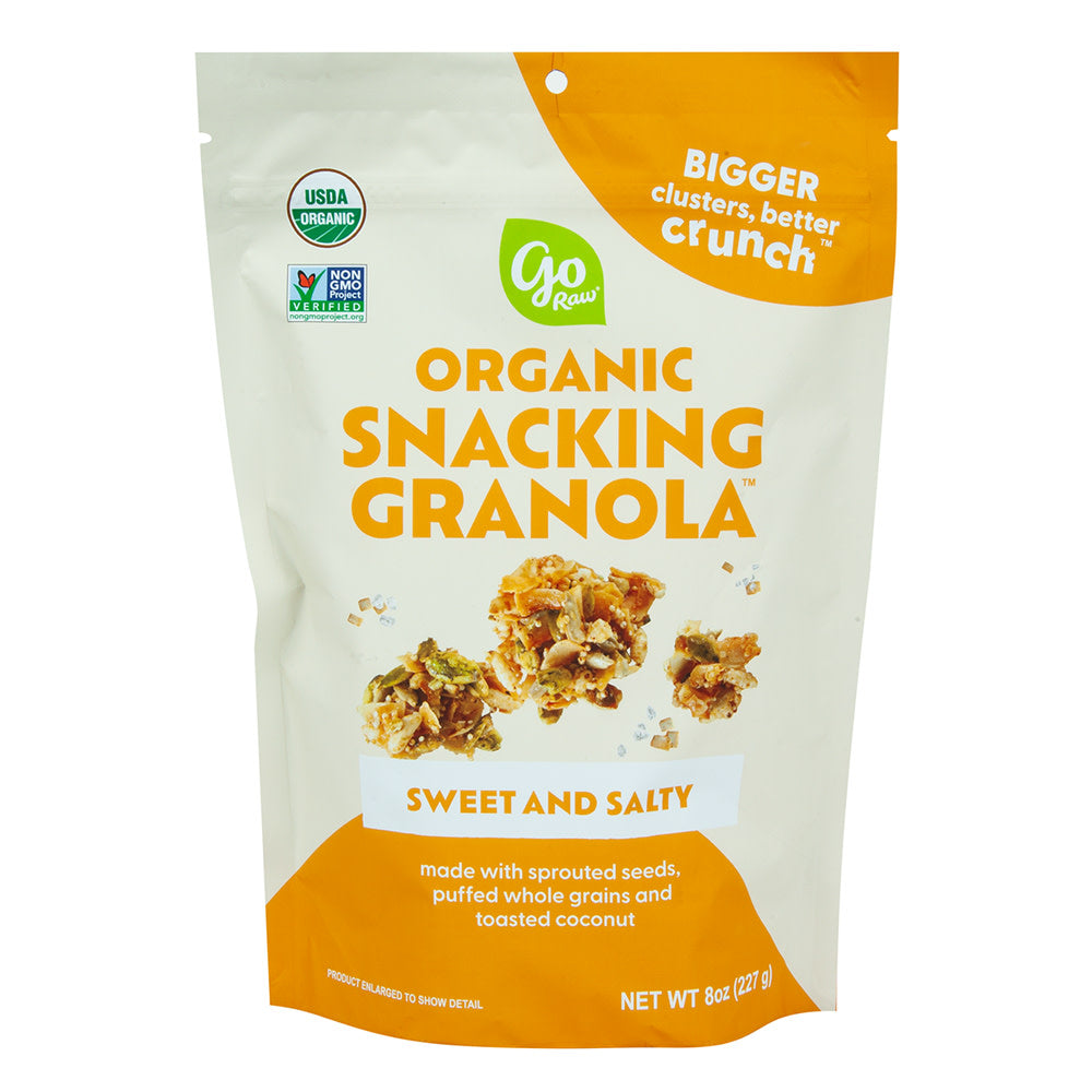 GO RAW SWEET &amp; SALTY SNACKING GRANOLA 8 OZ BAG