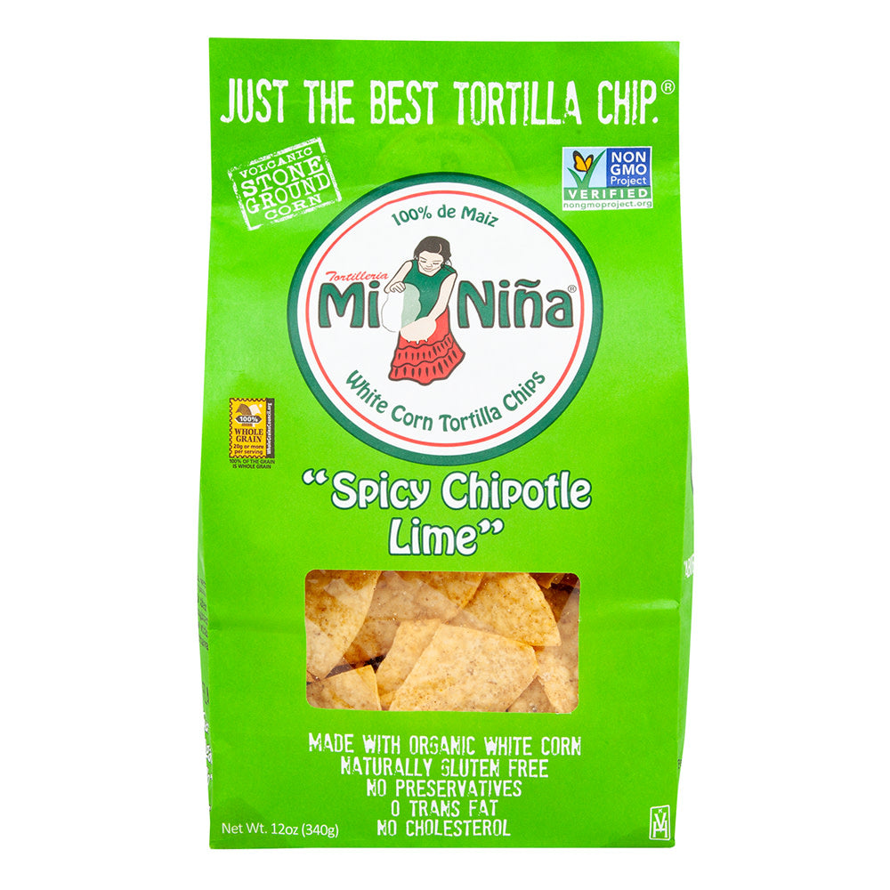 MI NINA SPICY CHIPOTLE LIME TORTILLA CHIPS 12 OZ BAG