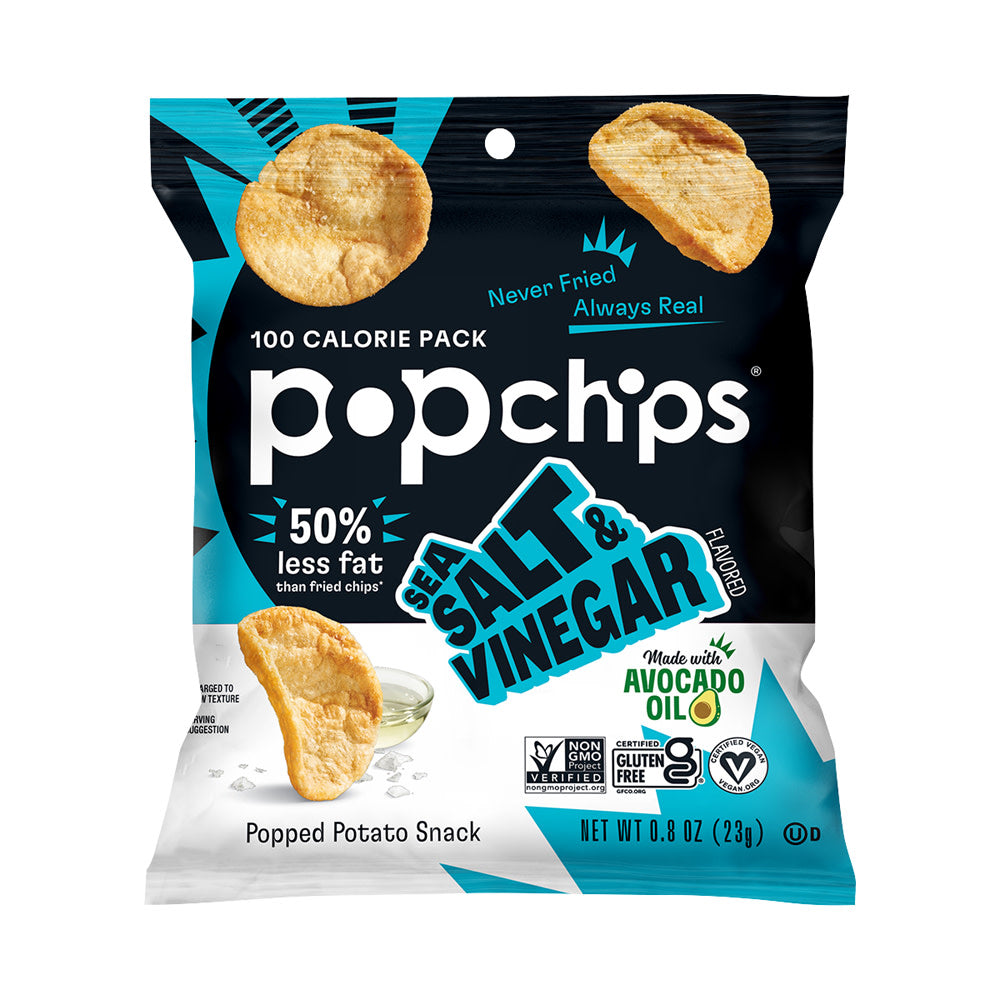 POPCHIPS SEA SALT &amp; VINEGAR 0.8 OZ POUCH