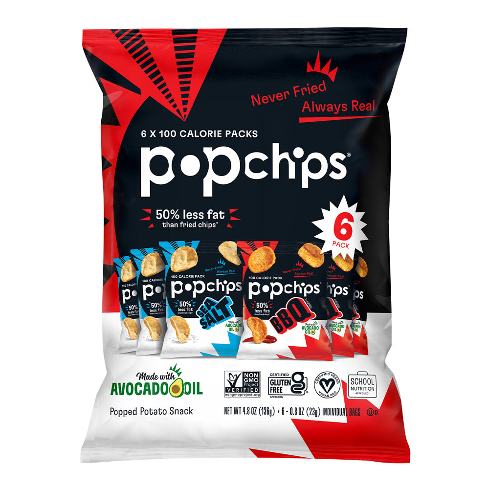 POPCHIPS PILLOW PACK 6 CT 4.8 OZ